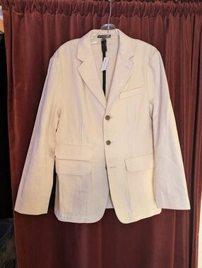 Banana Republic Cream Twill Blazer 40R NWT